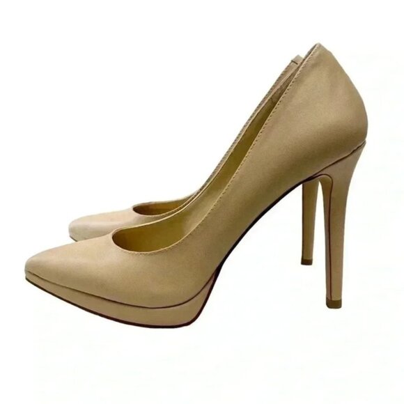 BCGBeneration Pumps Pointy Toe High Heel Platform Stilettos Nude Court Shoes 7 - Picture 5 of 16